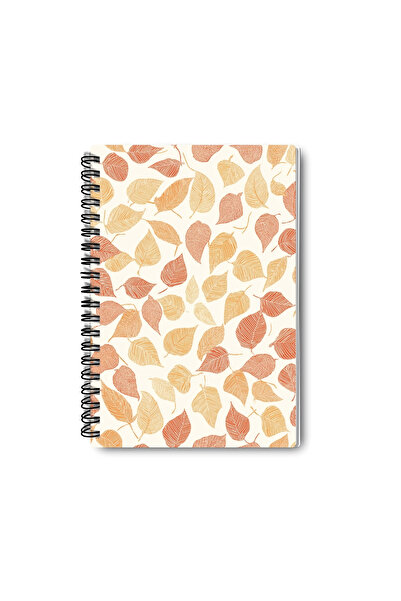 qoeuyl boutique مجموعة دفاتر ملاحظات مدرسية مكونة من 4 قطع بتصميم أوراق الخريف، مخططة بحجم A5، للذكرى والذكريات