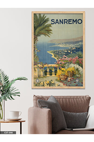 CeSht Sanremo poster, jednodijelna slika u drvenom okviru