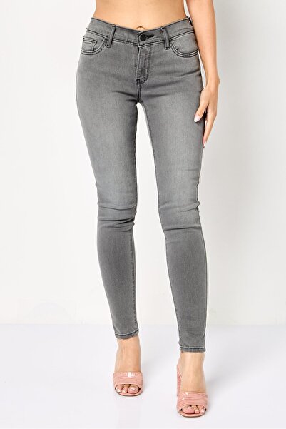 Levi's Women Super Skinny Fit Washed Stretchable Jeans, Grey