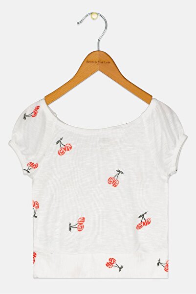 Levi's Toddlers Girl Allover Print Short Sleeve Top, White