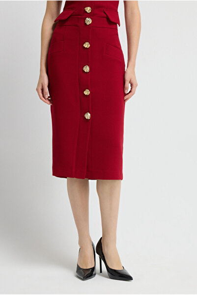 adL Gabardin Midi Etek