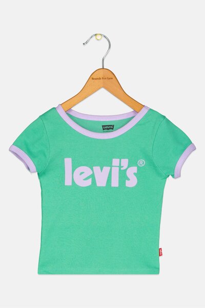 Levi's Toddlers Girl Brand Logo Short Sleeve T-Shirt, Green