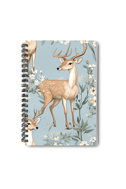 qoeuyl boutique Puppy Cute Animals No:1 Design Wire Spiral A5 Lined 4-Piece Souvenir, Memory, School Notebook Set