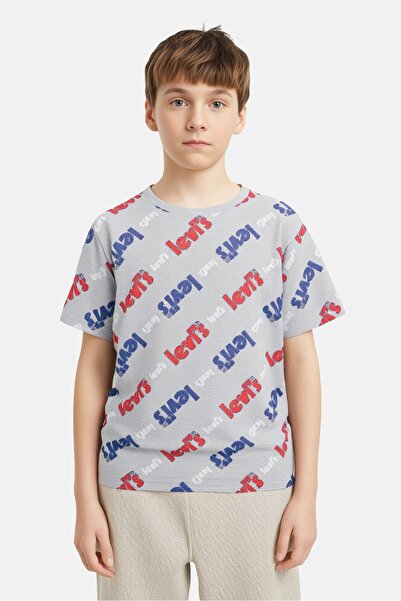 Levi's تي شيرت للأطفال الأولاد بأكمام قصيرة ورقبة دائرية وطبعة جرافيكية، متعد...