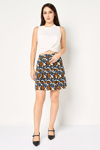 PROMOD Women Allover Print Mini Skirt, Multicolor