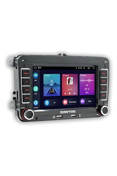 Santos Navigație VW - 7 inch, Android 13, CarPlay, 2GB RAM + 32GB ROM