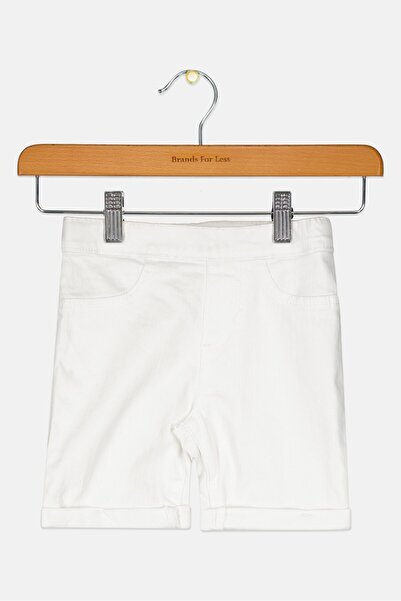 Levi's Kids Girl Plain Denim Shorts, White
