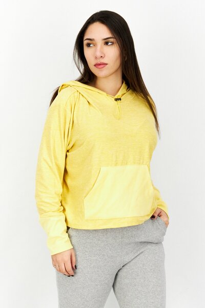 Nine West Women Sport Fit Long Sleeves Training Hoodie, Yellow