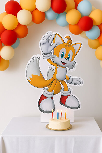 DODOMAR Ayaklı pano Sonic Boom 33x24 Miles Tails Masa Dekoru Çocuk Odası Dekoru Turuncu