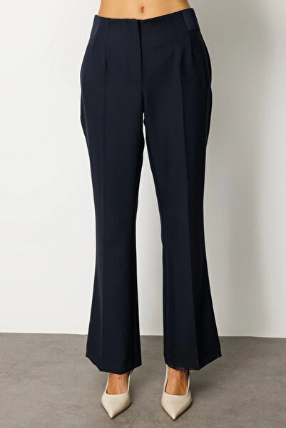 Ekol Women's Thick Elastic Waist Flared Pants 1105