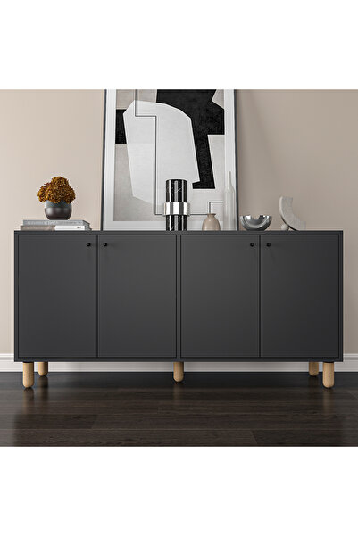 MERT SERT MOBİLYA Elara Konsol, Çok Amaçlı Dolap, Kitaplık, Dosyalık 150 cm