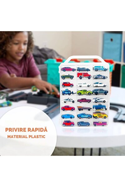 varioshop Car storage box, 46 compartments, transparent, resistant PP, dimensions 33x25x8.5 cm