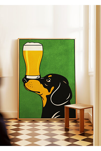 ARTHOUSECOLLECTIVE Beer Dog – Bira Posteri / Kokteyl Koleksiyonu - Tablo Ölçü...