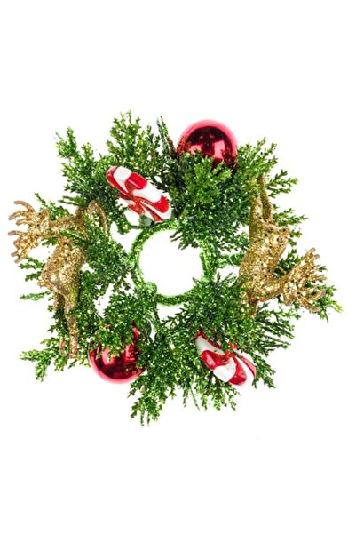 ANTBRO Διακοσμημένη Χριστουγεννιάτικη Κηροπήγια, South Perfect Decor, 14 εκ.