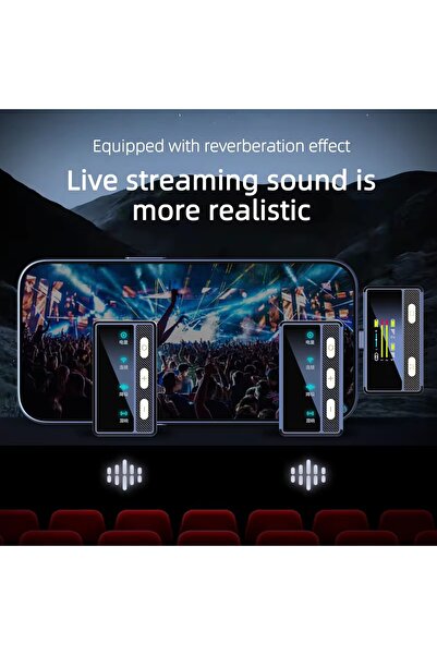 TERRION SX 66 Wireless Lavalier Microphone (2 TX + 1 RX), 100m Range, Noise Cancelling, 30h