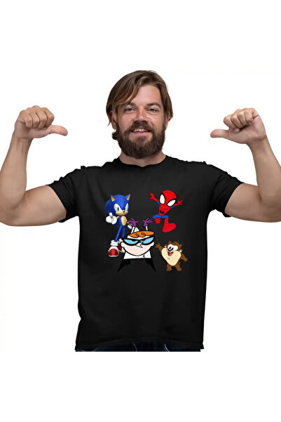 OEM Tricou Barbati laboratorul lui Dexter Sonic Paienjenel Taz Diavol Tasmanian