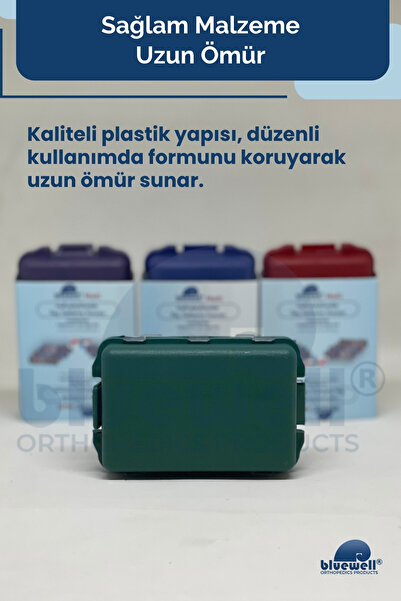 BLUEWELL ORTHOPEDICS PRODUCTS Taşınabilir 7 Günlük İlaç Saklama Kutusu 10 Bölmeli Kapaklı Haftalık Hap Vitamin Saklama Organizeri