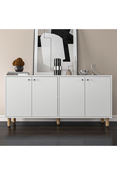 MERT SERT MOBİLYA Elara Konsol, Çok Amaçlı Dolap, Kitaplık, Dosyalık 150 cm