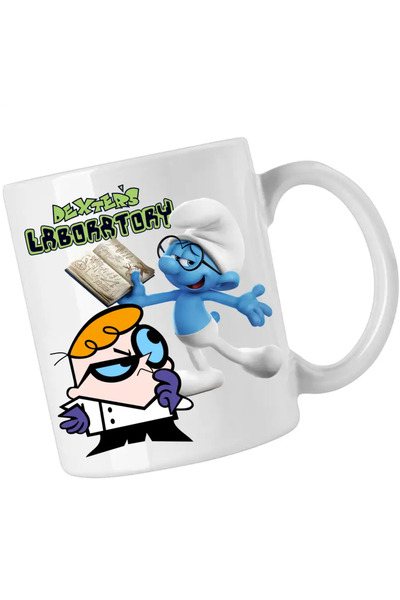 OEM Dexter's Laboratory Mug Smurf Smart School Book