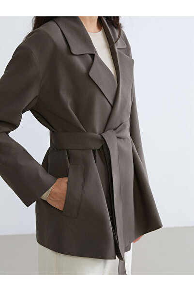 LC Waikiki Oversized Women's Blazer Jacket with Belt