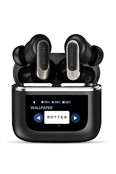 ROTTER Căști intraauriculare Bluetooth fără fir cu control tactil, ANC, Bluetooth 5.3, 30h (negru)