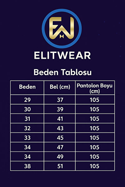 ElitWear Erkek Baggy Rahat Kalıp Salaş Bol Kesim Pantolon