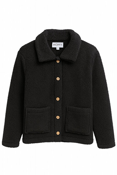 homytextiles Sherpa Extra Soft Teddy Shirt Collar Buttoned Men's Jacket