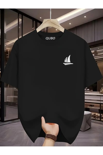 qubo sportswear & company Κοντομάνικο βαμβακερό μπλουζάκι oversize με στρογγυ...