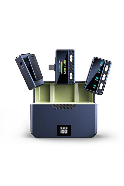 TERRION SX 66 Wireless Lavalier Microphone (2 TX + 1 RX), 100m Range, Noise Cancelling, 30h