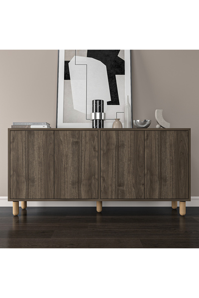 MERT SERT MOBİLYA Oliva Konsol, Çok Amaçlı Dolap, Kitaplık, Dosyalık 150 cm