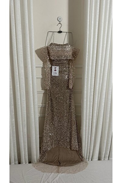 Onila Silver hand-beaded embroidered dress