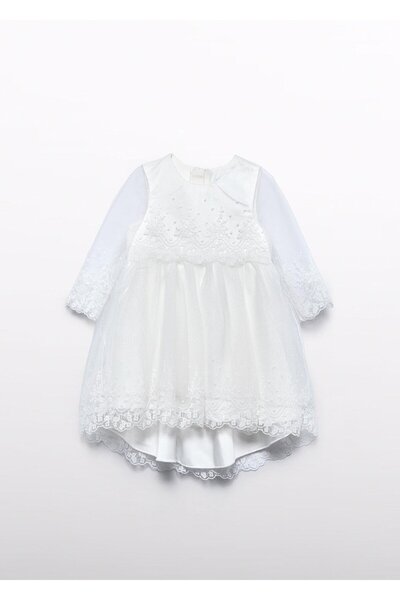Abel & Lula فستان سهرة للفتيات الصغيرات من مايورال أبيل ولولا باللون الأبيض