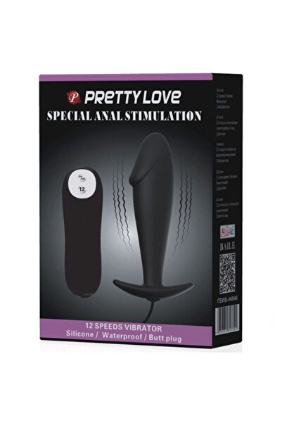 PRETTY LOVE - FORMĂ DE DOCĂ DIN SILICON ȘI 12 MODURI DE VIBRAȚIE NEGRU