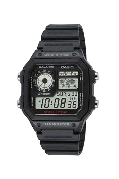 Caterpillar Digital Watch with Resin Band AE-1200WH-1AVDF - 42mm - Black (Men)