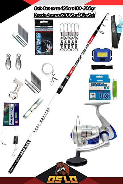 Oslo Camarro 420cm 100-200gr Kendo Azurro 6500 Surf Olta Seti