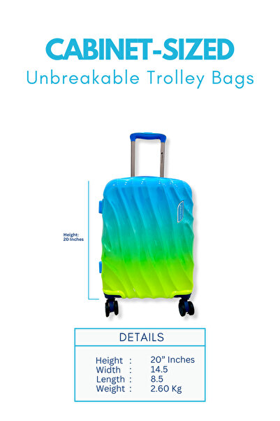 SONATA عربة كابينة ذات جوانب صلبة وعجلات دوارة من مادة البولي بروبيلين غير ال...