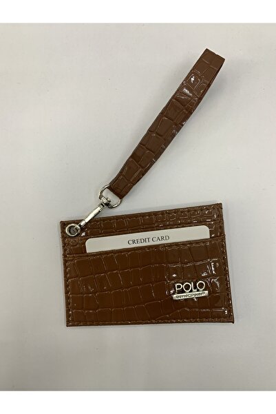 PurpleART Women's Card Holder Shiny Crocodile Patterned Faux Leather Wrist Strap Card Holder 8X12Cm