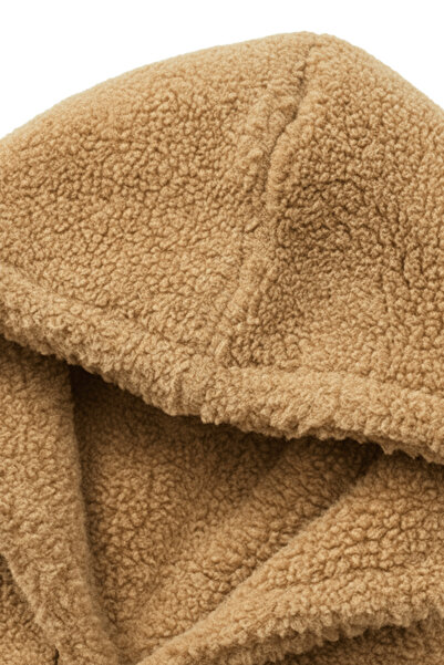 GENIUS STORE Erkek Kapüşonlu Polar Sherpa Kuzu Kumaş İçi Şardonlu Kapüşonlu Sweatshırt SHERPA-KAP