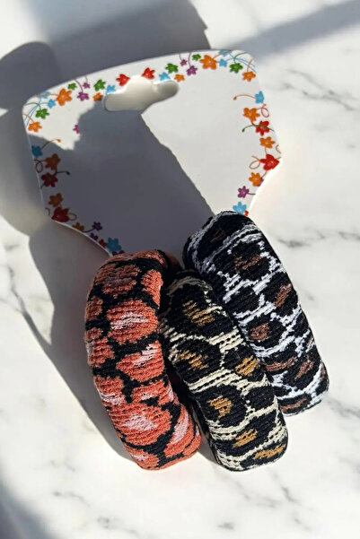 MODA Mixed Color Leopard Patterned 3-Piece Towel Buckle