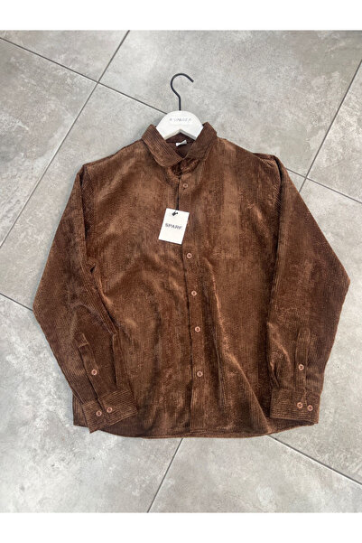 Sparf Regular Fit Düğmeli Kadife Gömlek