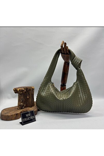 Store ÖRGÜ DETAYLI KÜÇÜK OMUZ ÇANTASI YEŞİL