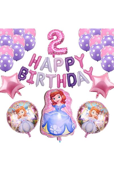 Baloane Vesele Decor Aniversar 37 Baloane Printesa Sofia 2 Ani