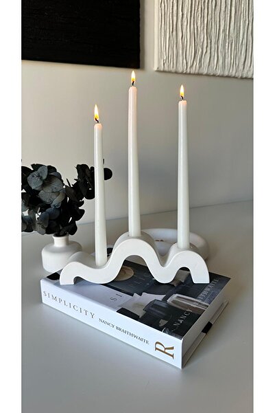 NUNU DESİGN Dalga Form Şamdan | 26 CM