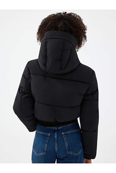 Loft Crop Μαύρο Γυναικείο Παλτό Lf2040788