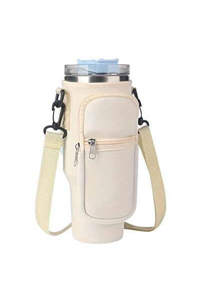 FESECRAFT قارورة ماء كوينشر مع شفاطة 1.18 لتر مع حزام، حقيبة ترمس حماية من النيوبرين وملحق حزام الكتف