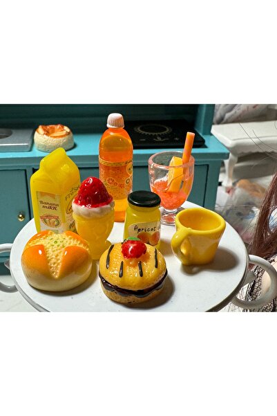 La Petite Boheme Minyatür Oyuncak Yiyecek İçecek Seti - Sarı