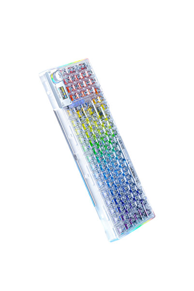 Aula Keyboard F98 PRO Custom Wireless Mechanical Keyboard with RGB Lighting, Gray Switch, and Screen