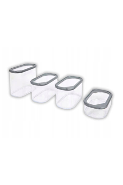 Moritz & Moritz Set of 4 Airtight Versatile Food Containers - Easy Storage for Leftovers & Snacks