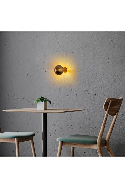 MOİRA Fungal Rustic Metal Plated Single Wall Sconce Diameter 12cm, Antique Model Ambiance Lighting Fungal-13360