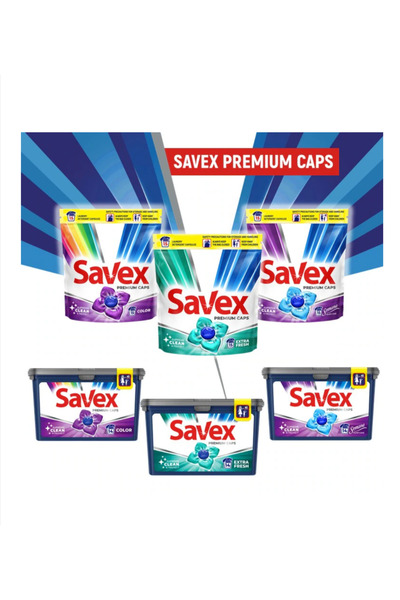 SAVEX Detergent capsules Premium Caps, 64 pcs, Color